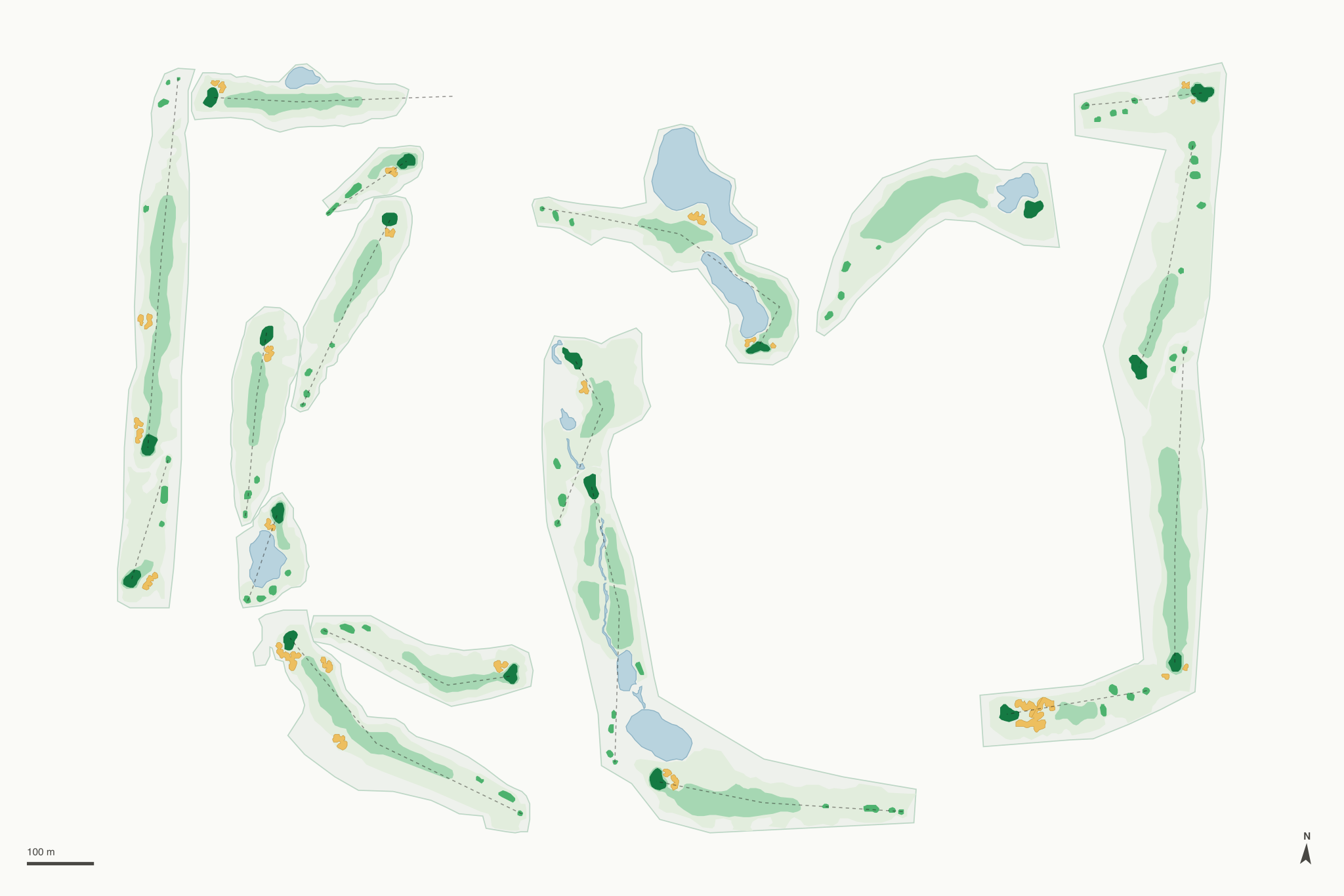 Map of Falcon Ridge Golf Course