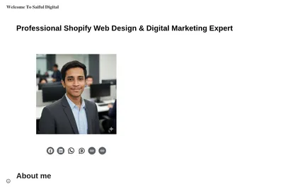 Screenshot of the Saiful Digital homepage