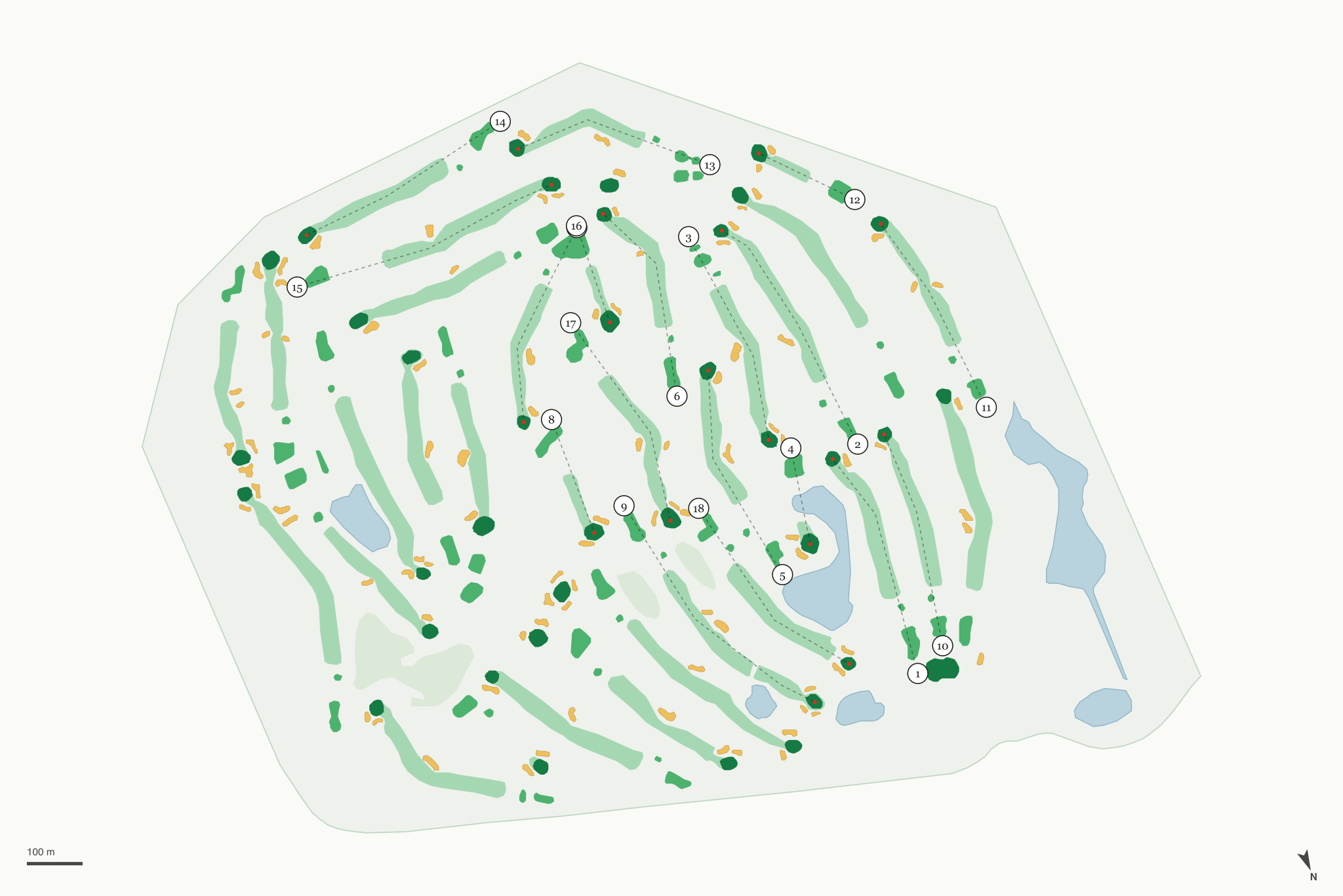 Map of Yahara Hills Golf Course
