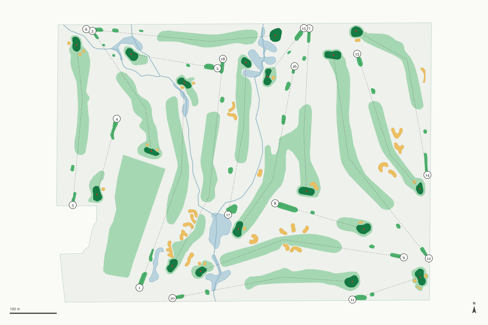 Map of Southern Hills Golf Course