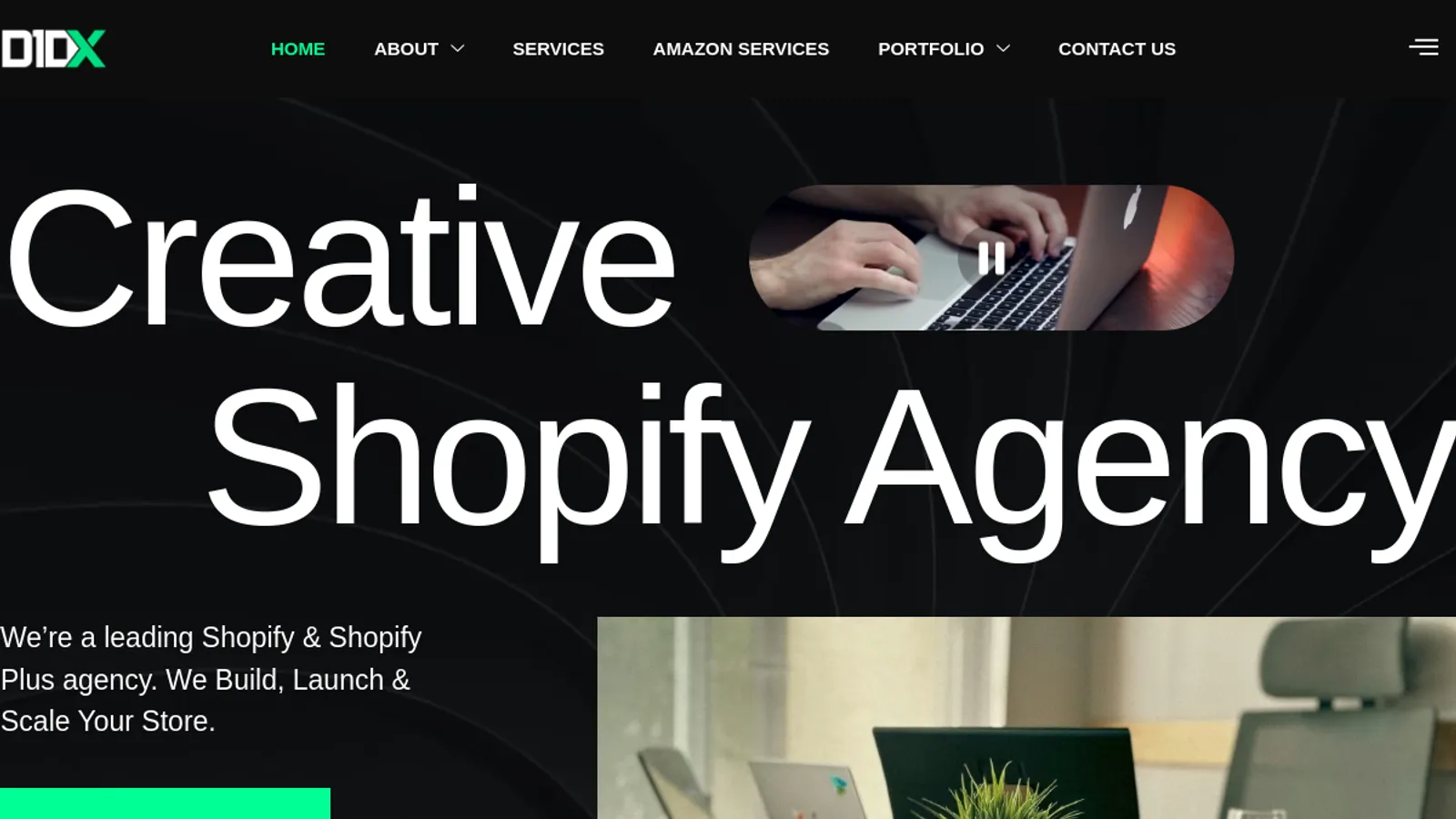 Screenshot of the Digital 10X homepage