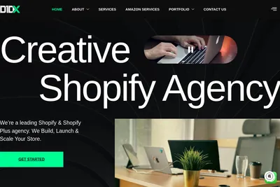 Screenshot of the Digital 10X homepage
