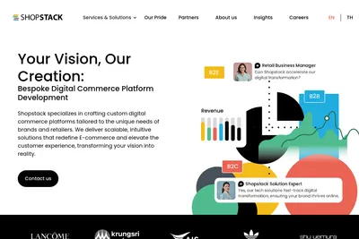 Screenshot of the Shopstack Company Limited homepage