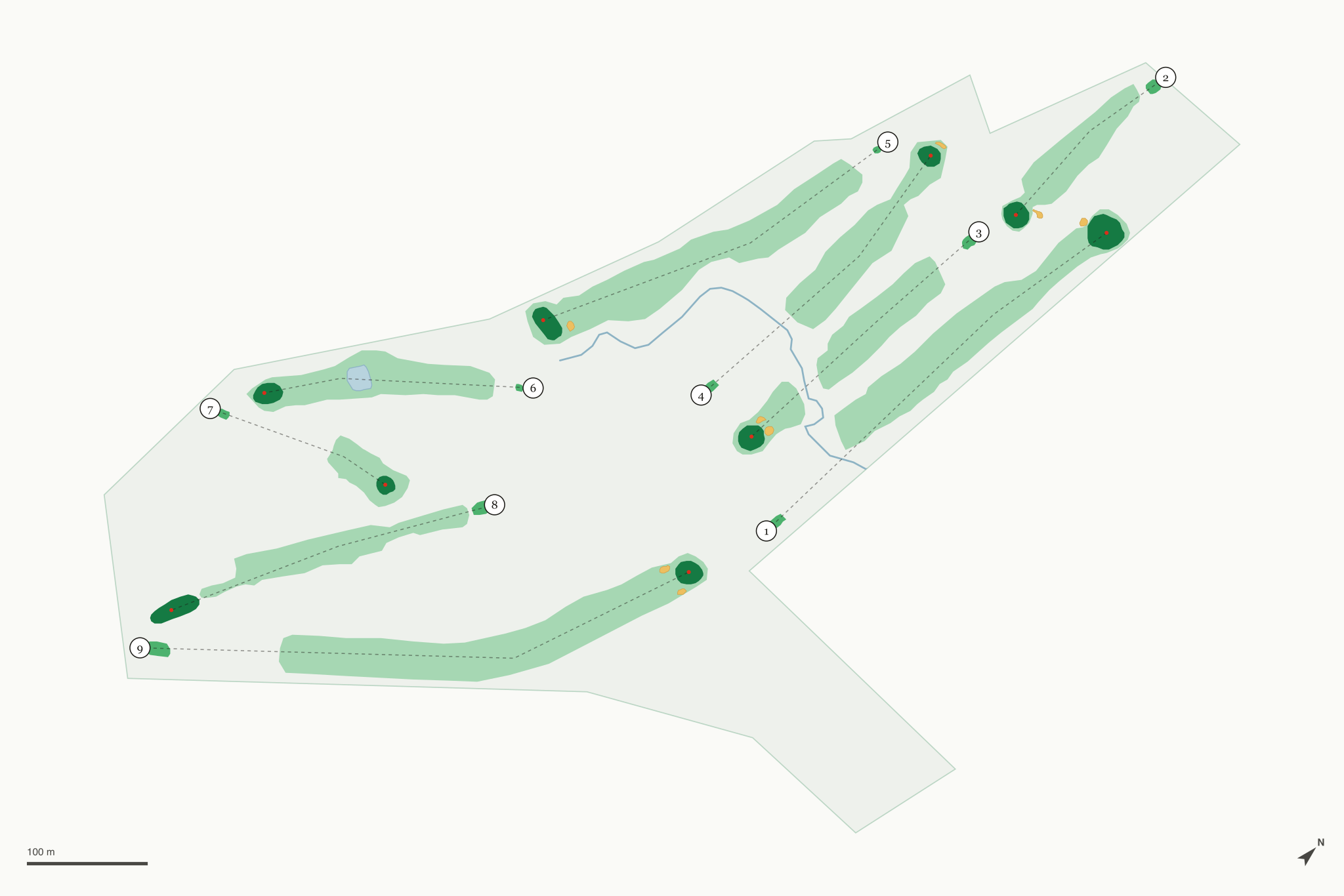 Map of Foster Gulch Golf Course