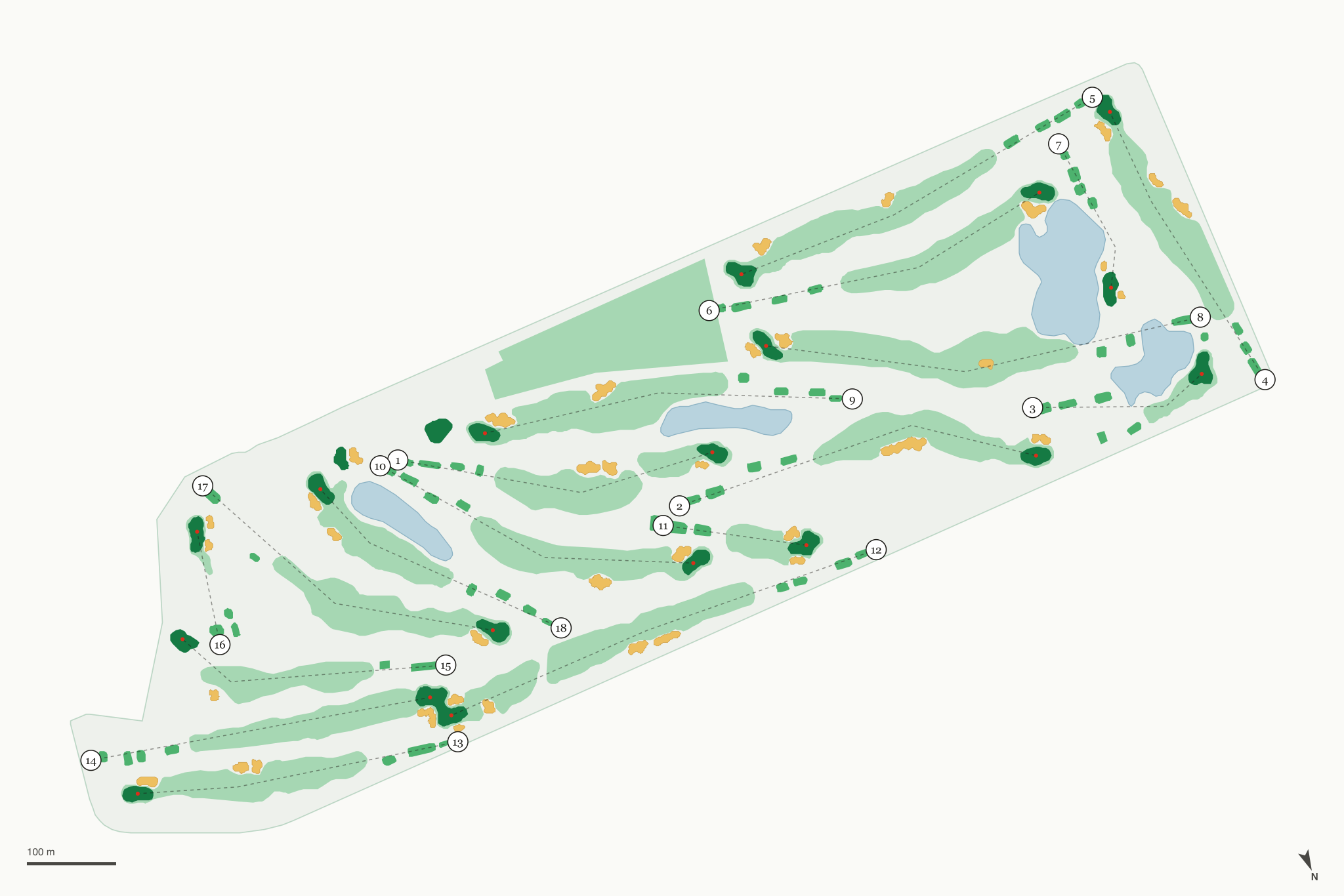 Map of Liberty Lake Golf Course