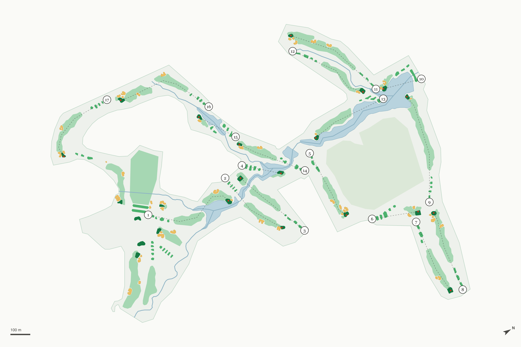 Map of Tiffany Greens Golf Club