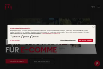 Screenshot of the MSTAGE GmbH homepage