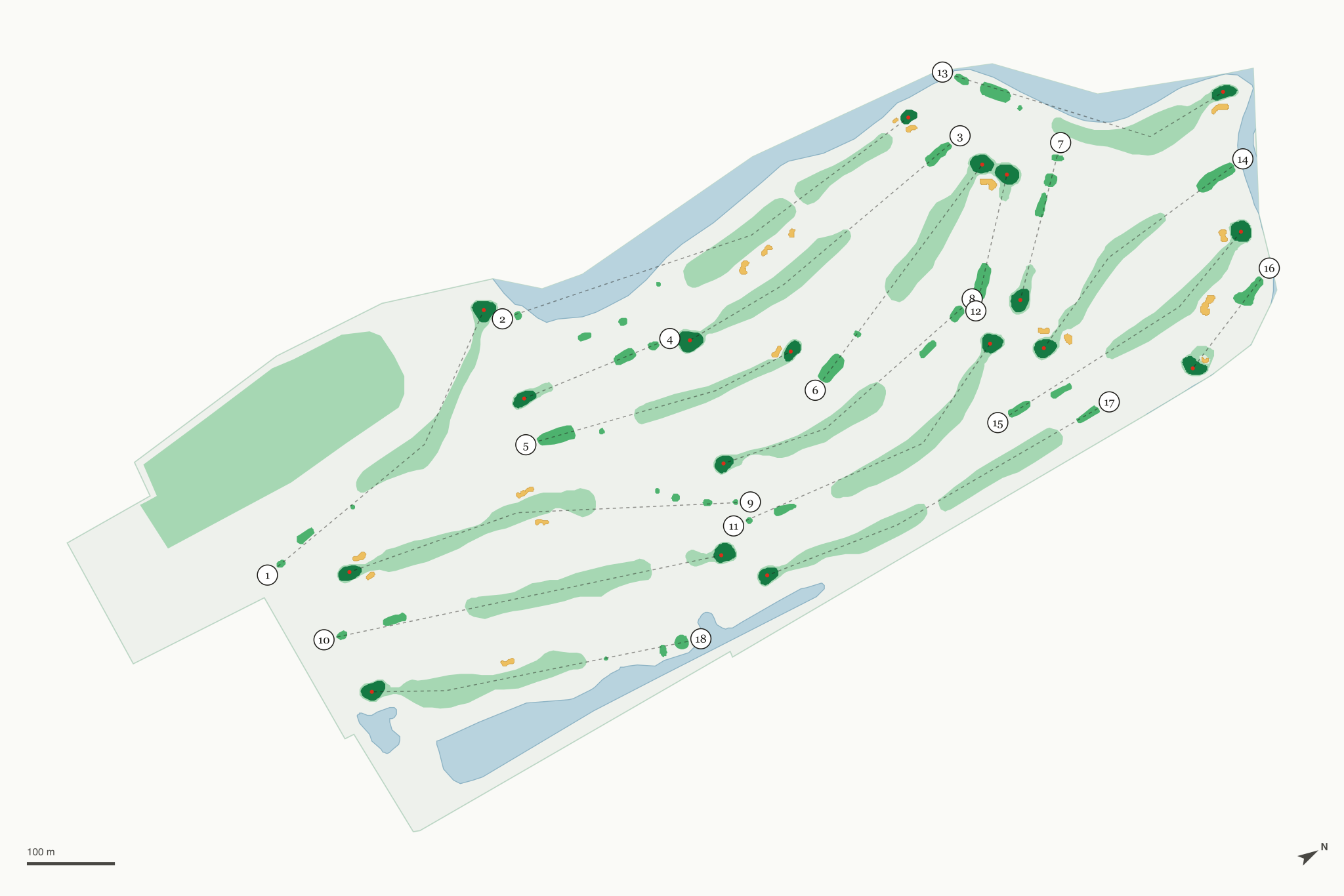 Map of Shoreline Golf Course