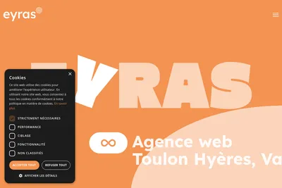 Screenshot of the EYRAS homepage