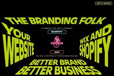Screenshot of the Jacob Parnell | The Branding Folk homepage