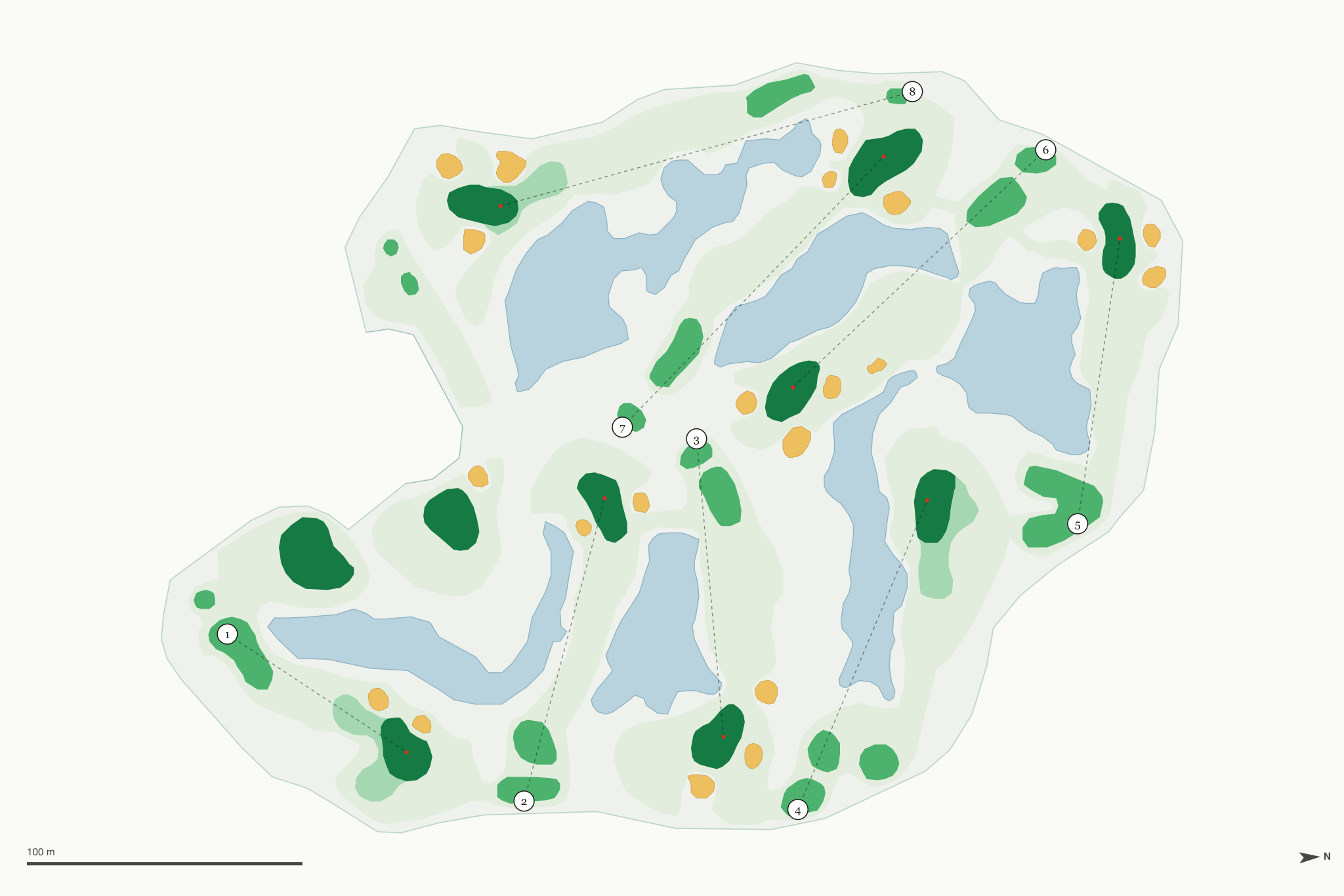 Map of Caldera Links Golf Course