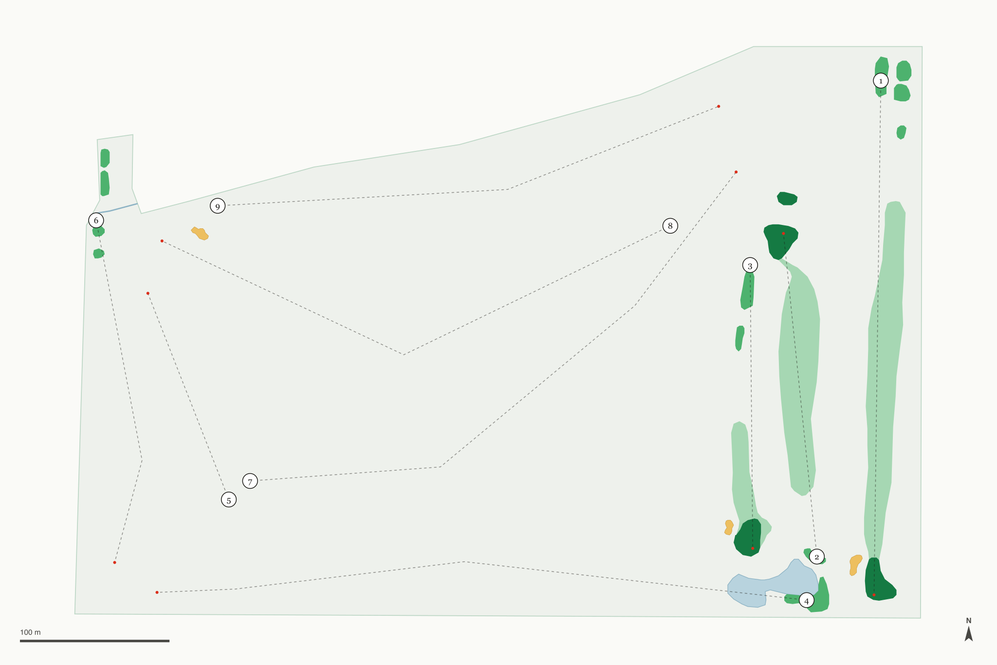 Map of Hilands Golf Club