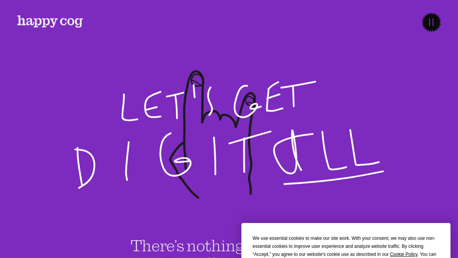 Screenshot of the Happy Cog homepage