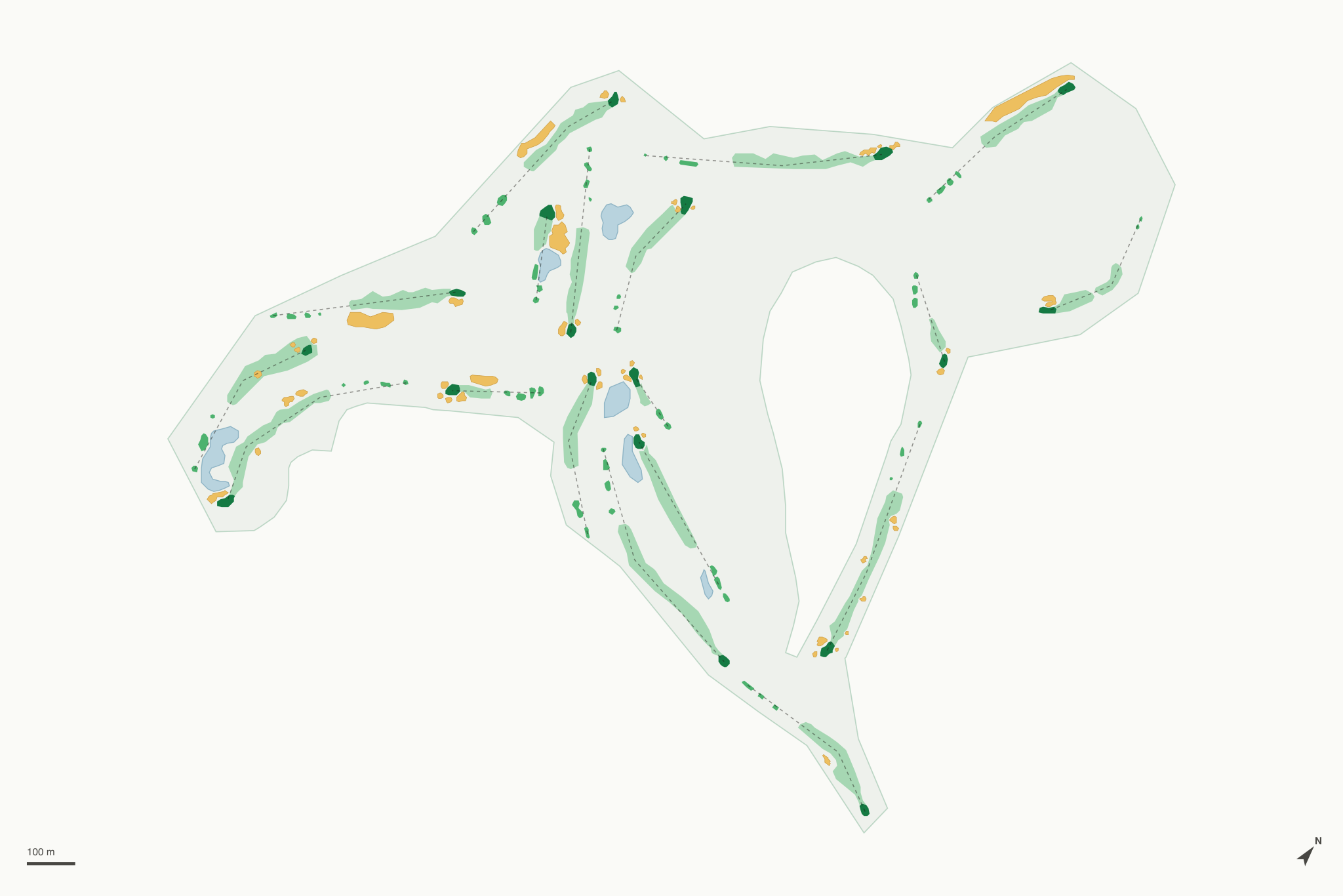 Map of Mountain Ridge Golf Course