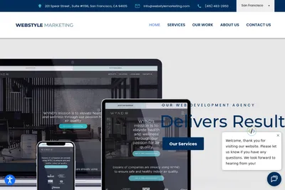 Screenshot of the Web Style Marketing homepage