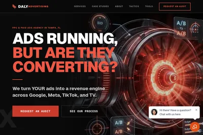 Screenshot of the Bullseye Agency homepage