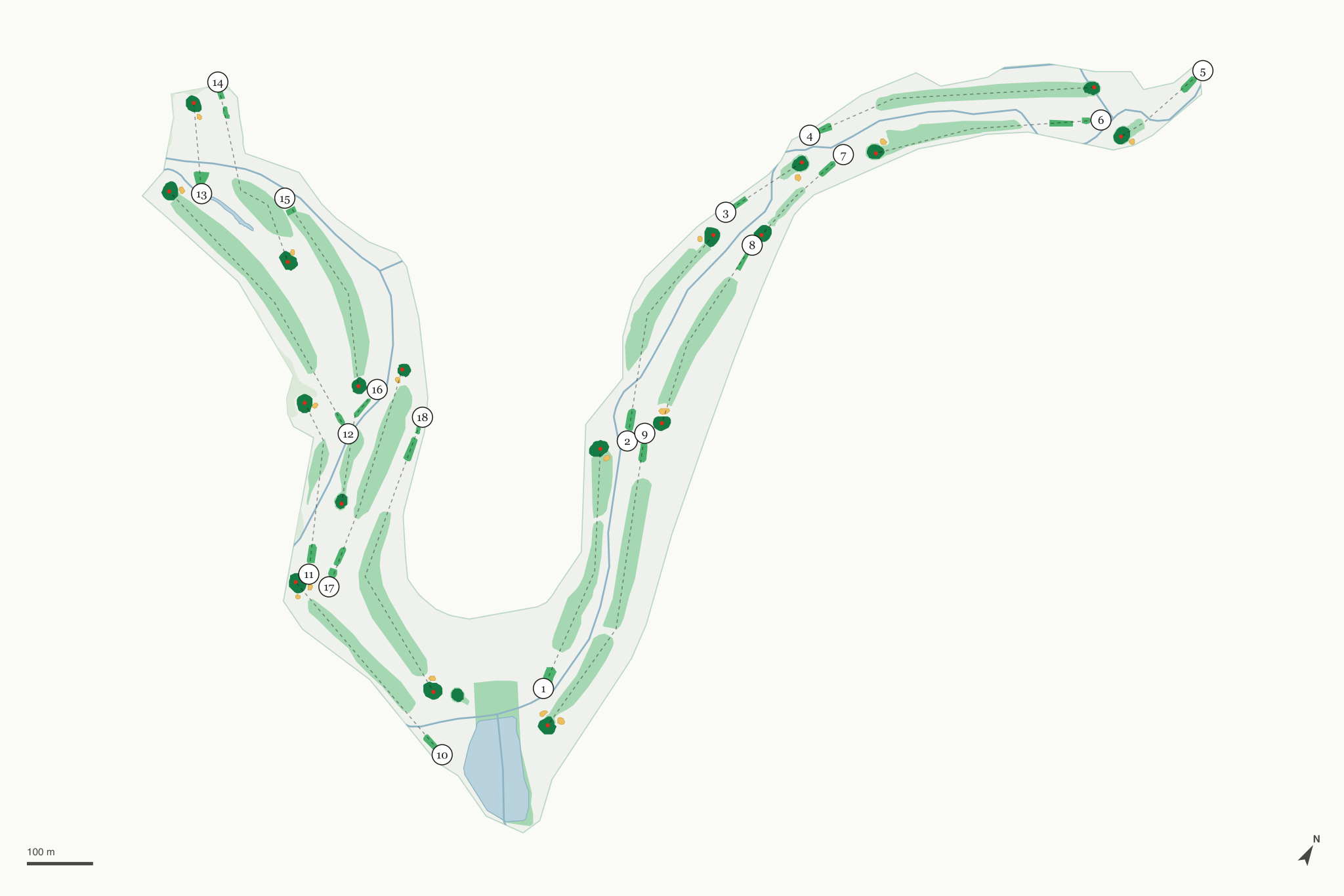 Map of Redwood Canyon Golf Course