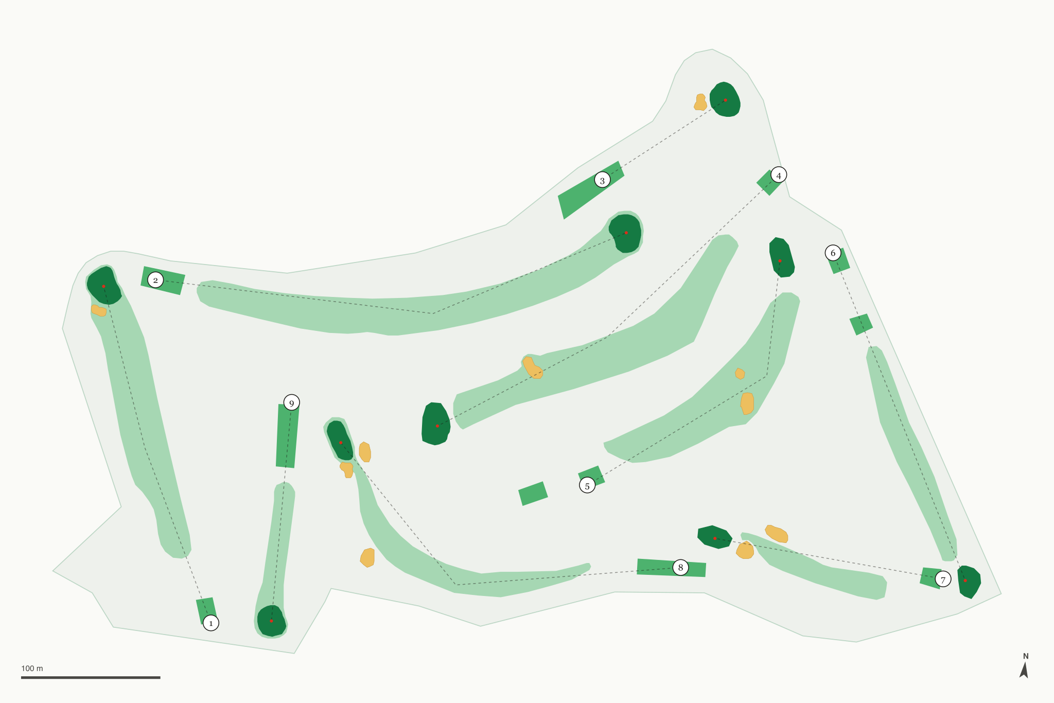 Map of Roosevelt Golf Course