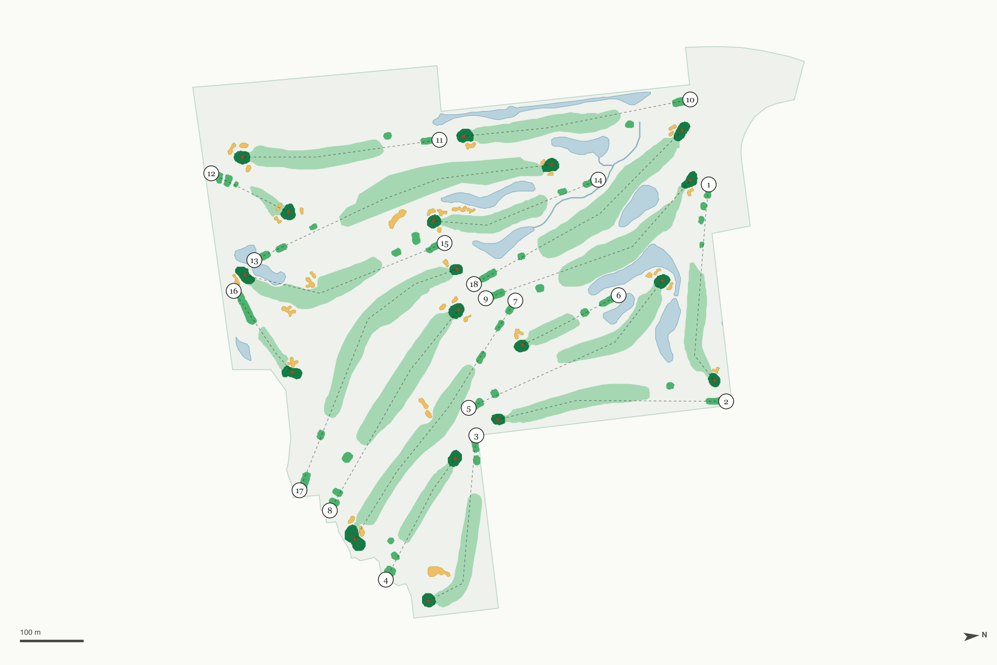 Map of Virginia Golf Course