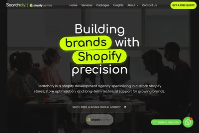 Screenshot of the Searchaly homepage