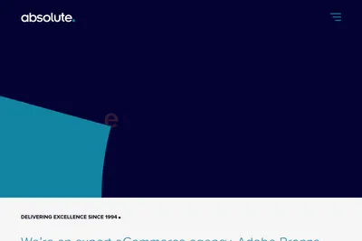 Screenshot of the Absolute homepage