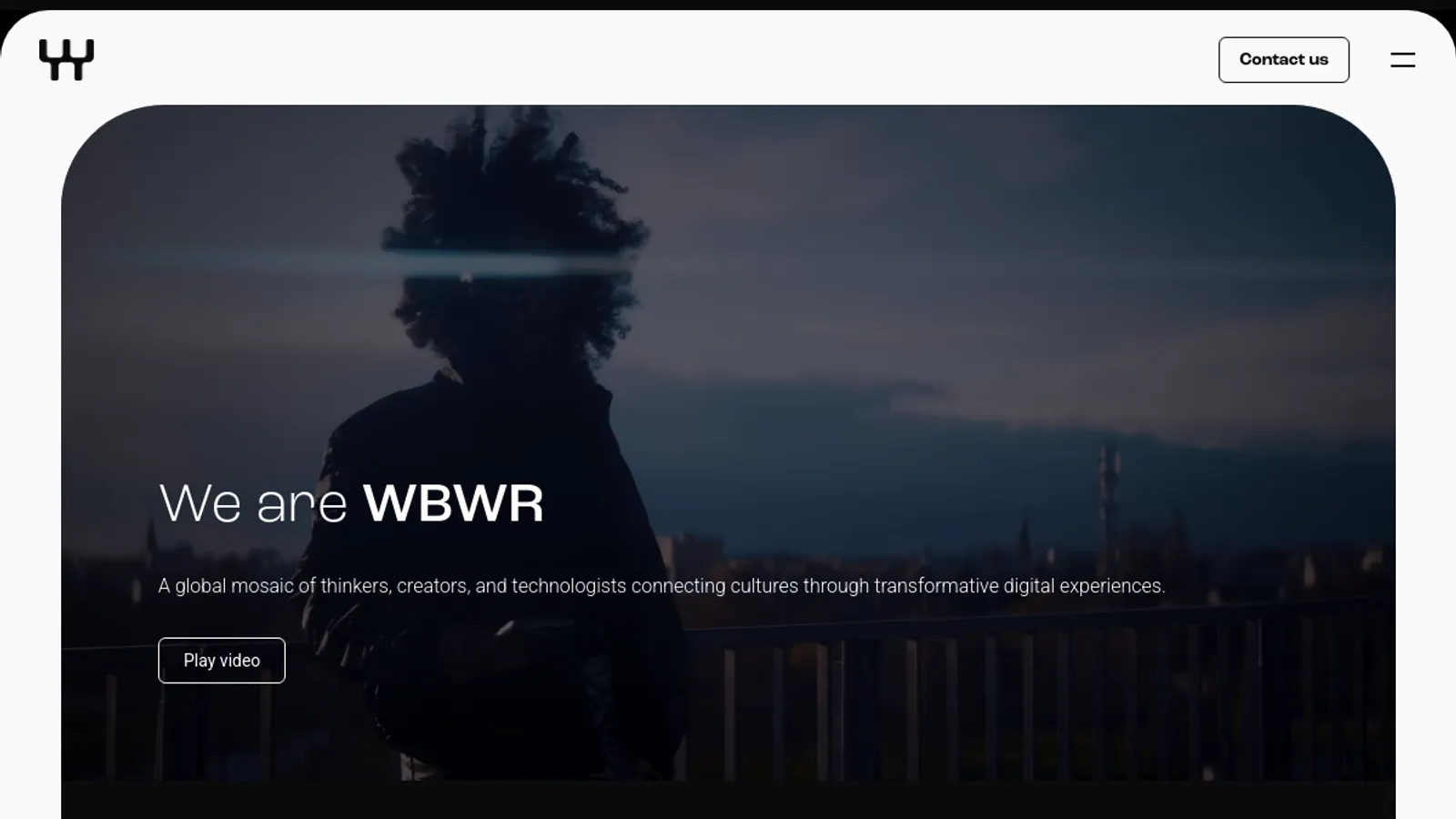 Screenshot of the WBWR homepage