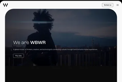 Screenshot of the WBWR homepage