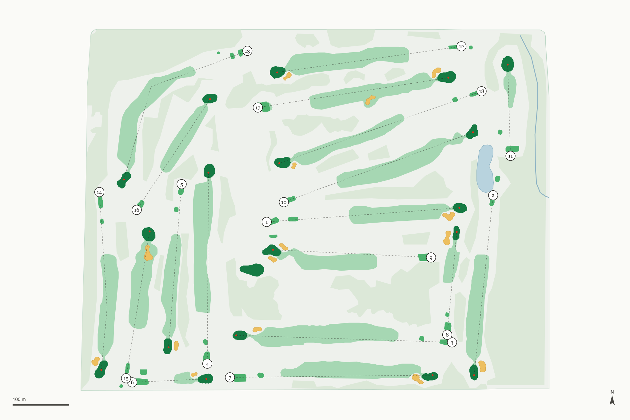Map of Greenfield Park Golf Course