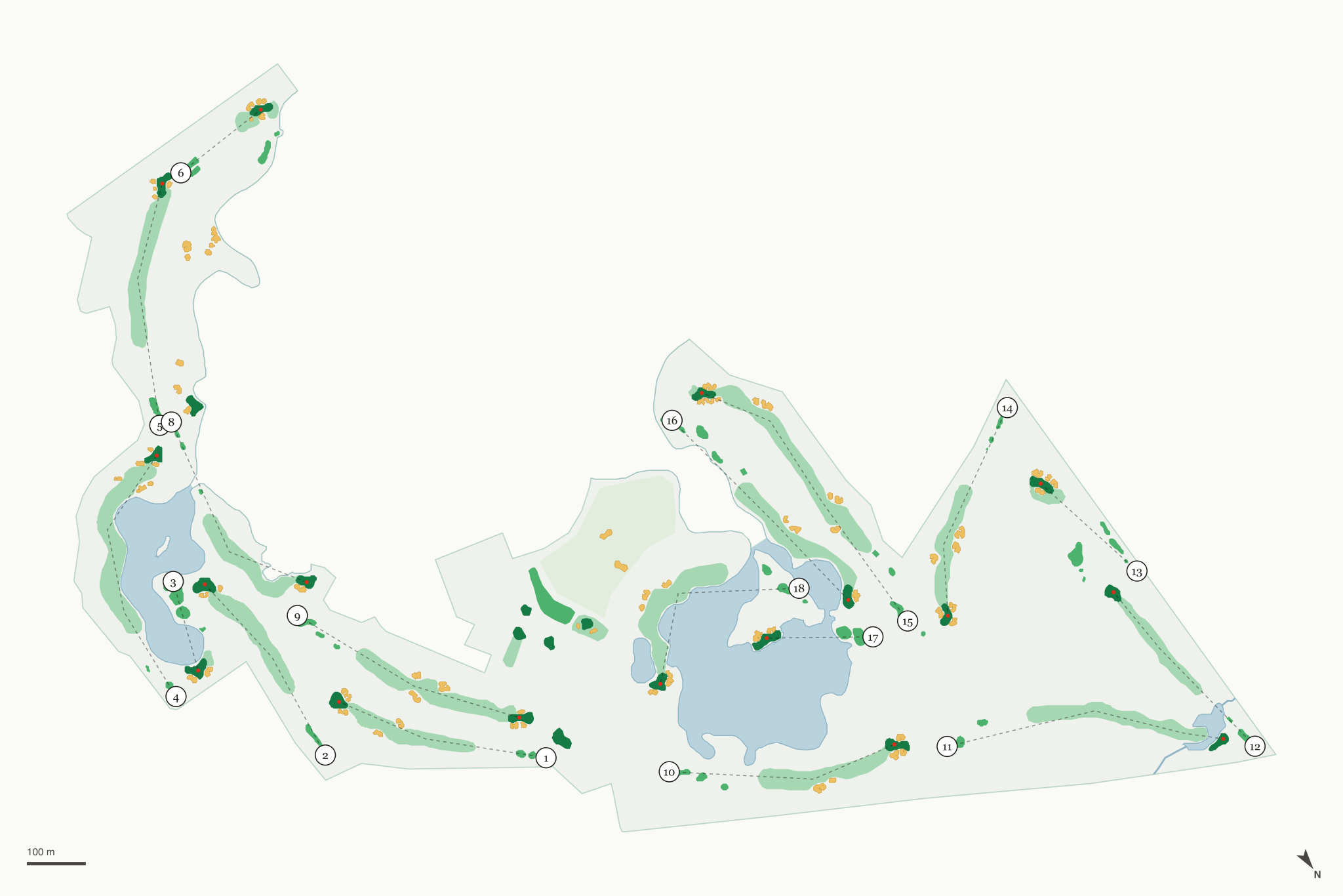 Map of Kemper Lakes Golf Club