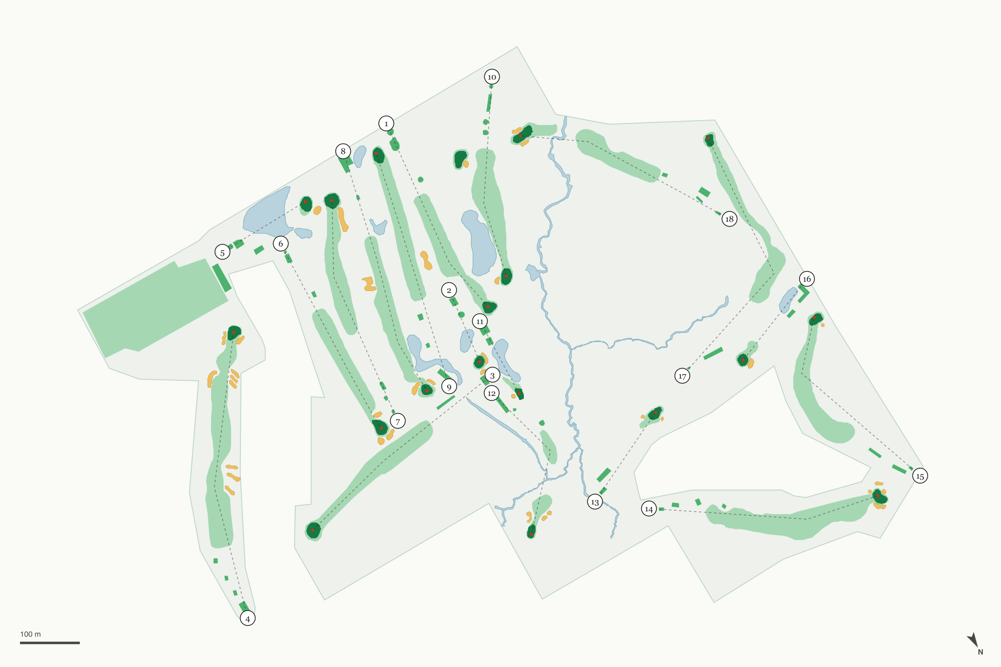 Map of Spring Brook Golf Course