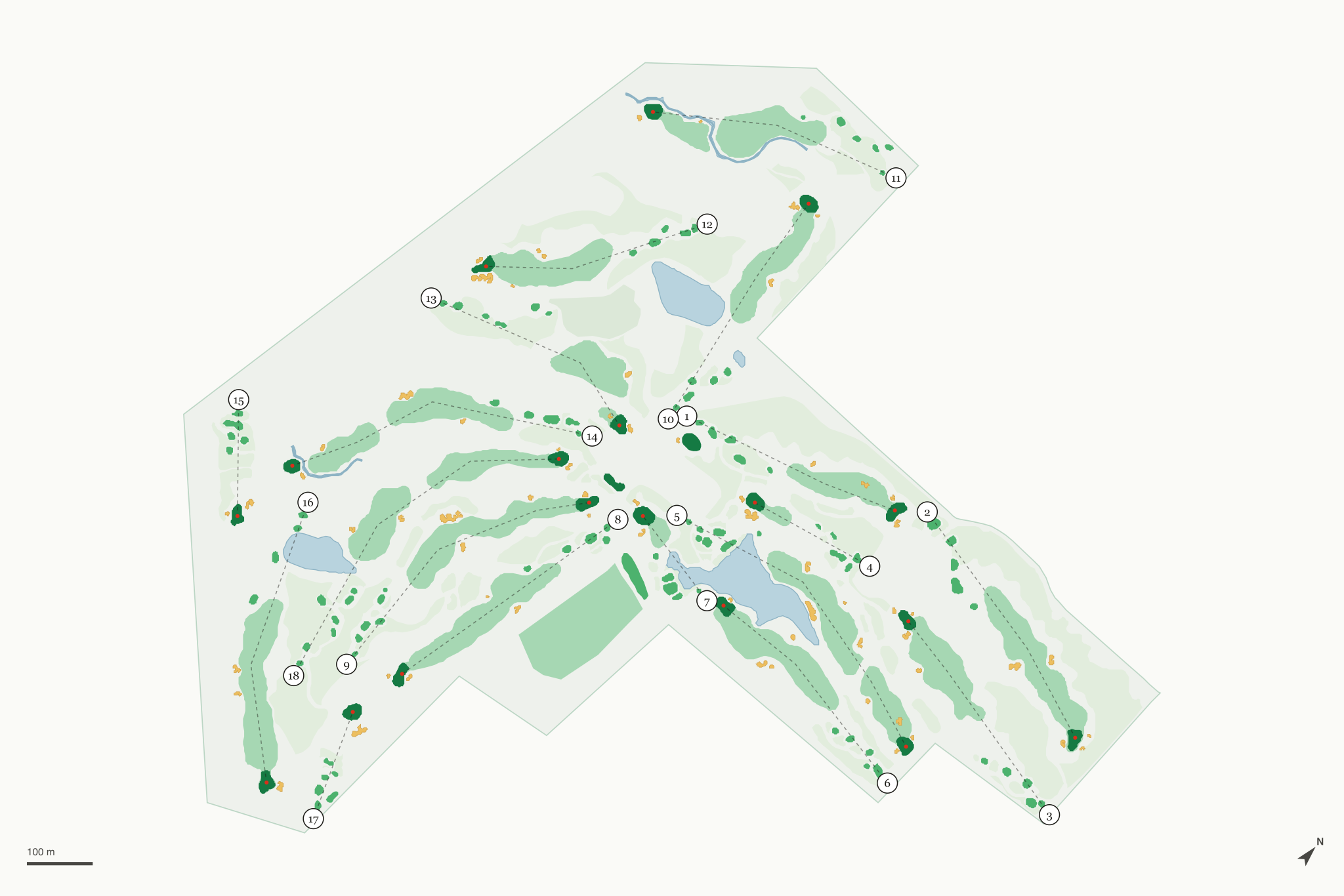 Map of Annbriar Golf Course