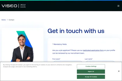 Screenshot of the VISEO Asia homepage