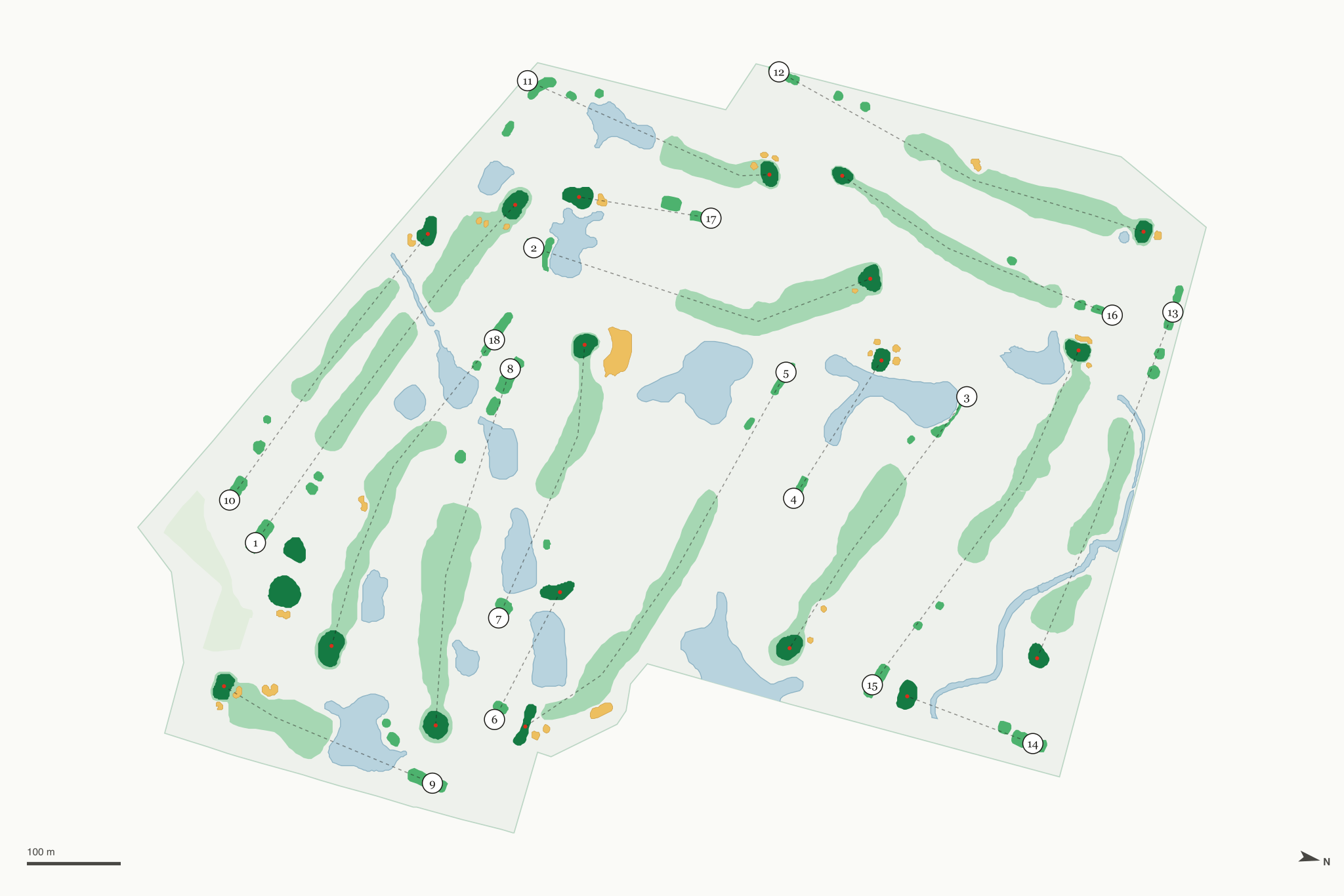 Map of Kyber Run Golf Course