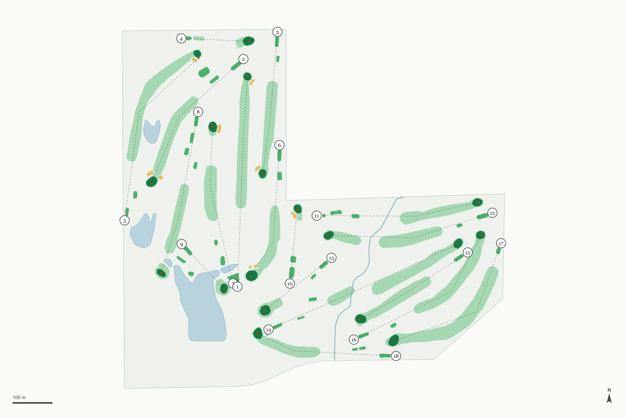 Map of Quail Meadows Golf Course