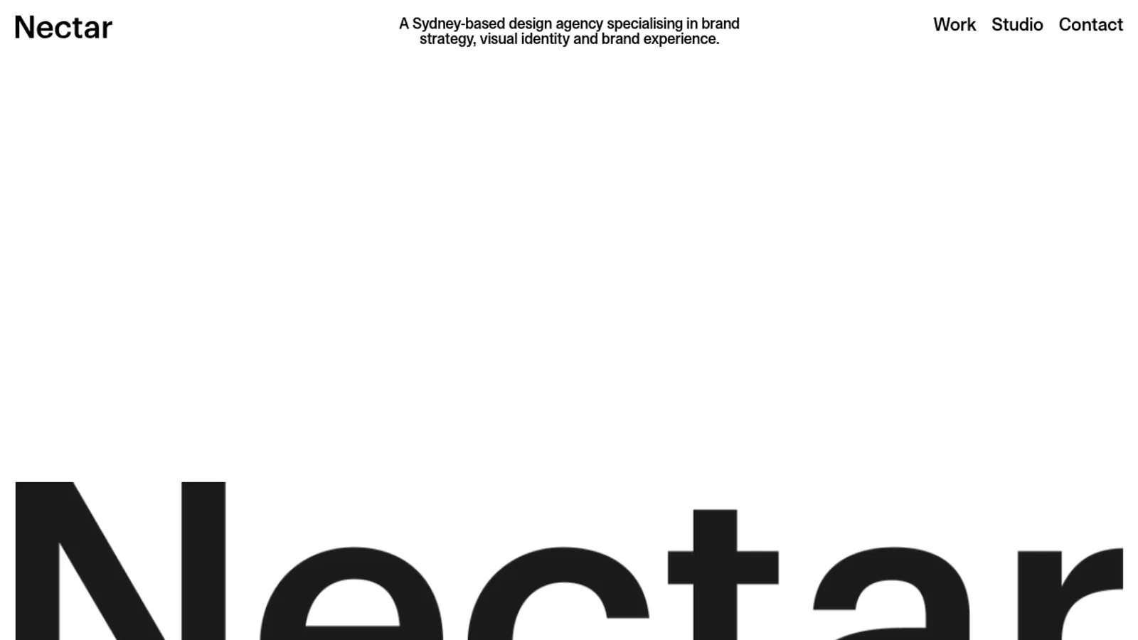 Screenshot of the Nectar & Co homepage