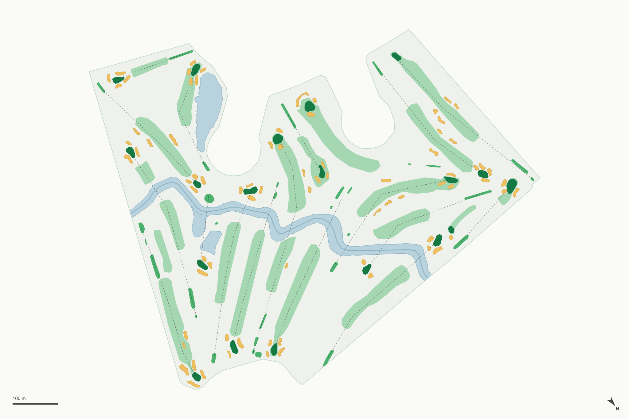 Map of Palmetto Golf Course