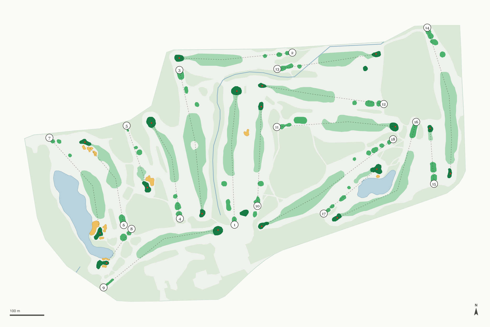 Map of Indian Boundary Golf Course