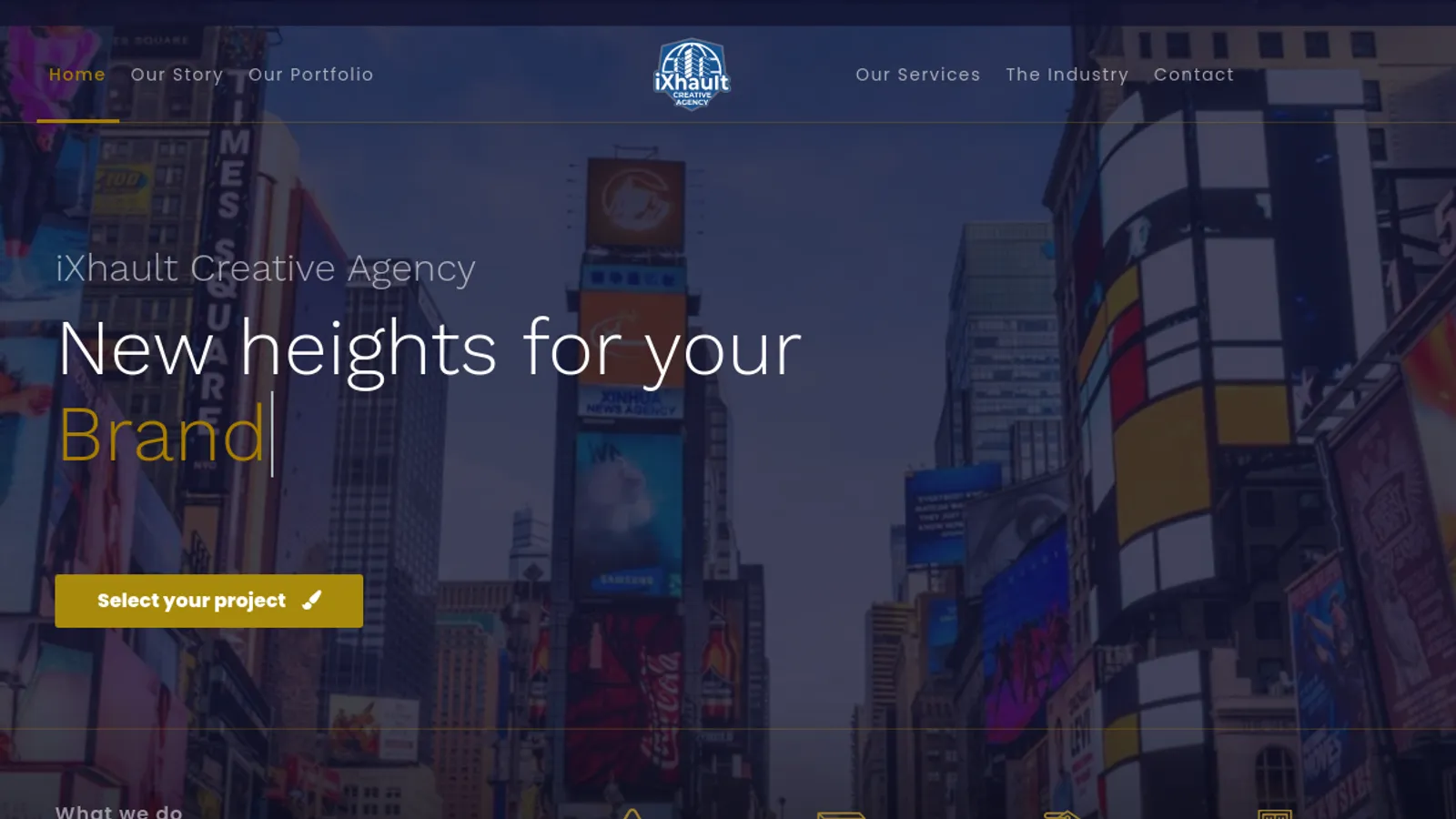 Screenshot of the iXhault LLC homepage