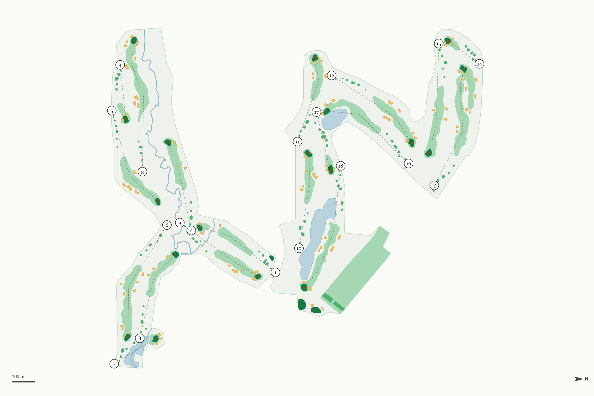 Map of Walnut Creek Golf Preserve