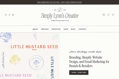 Screenshot of the Cassidy | Simply Lynn's Creative homepage