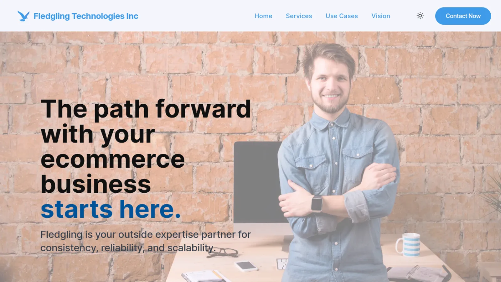 Screenshot of the Fledgling Technologies Inc. homepage