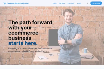 Screenshot of the Fledgling Technologies Inc. homepage