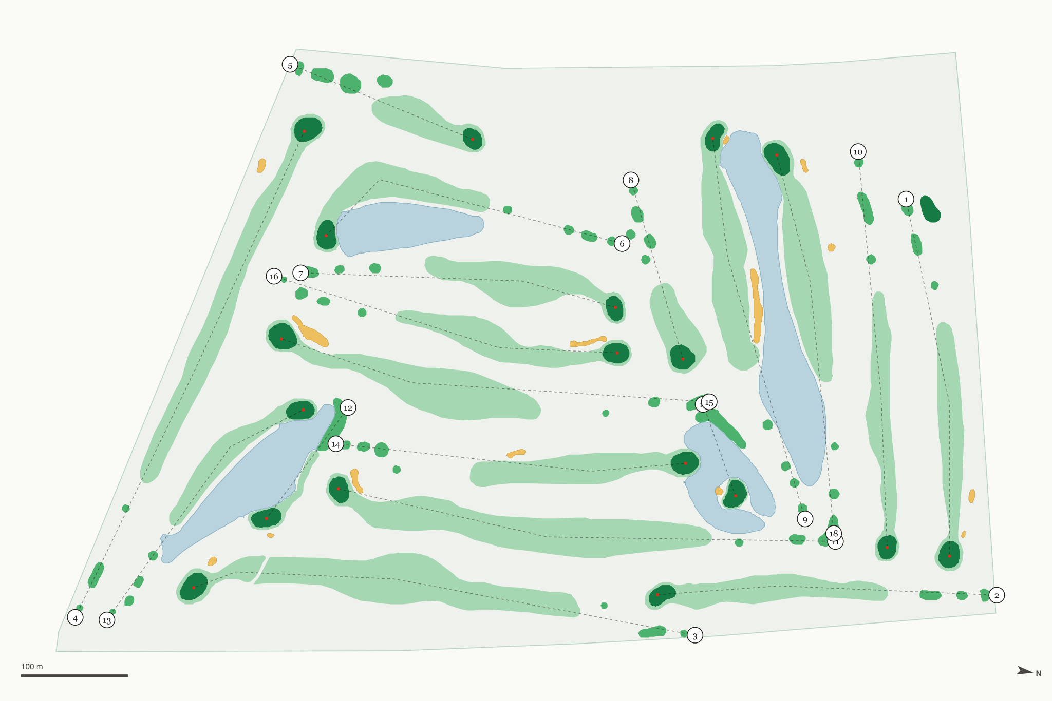 Map of Bartley Cavanaugh Golf Course