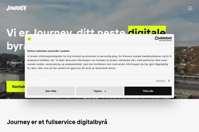 Screenshot of the Journey Agency homepage