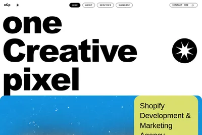 Screenshot of the One Creative Pixel homepage