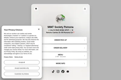 MilkT Society website homepage