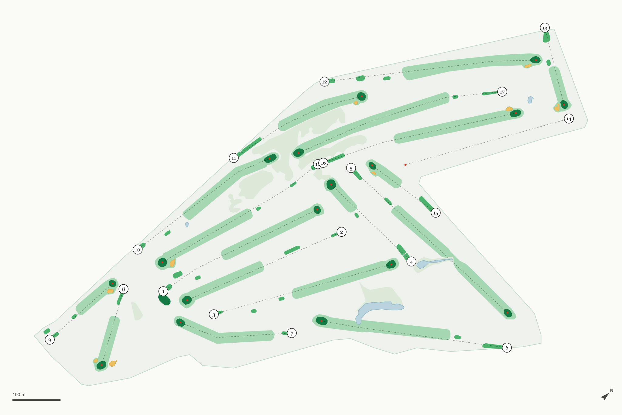 Map of Cardinal Hills Golf Course