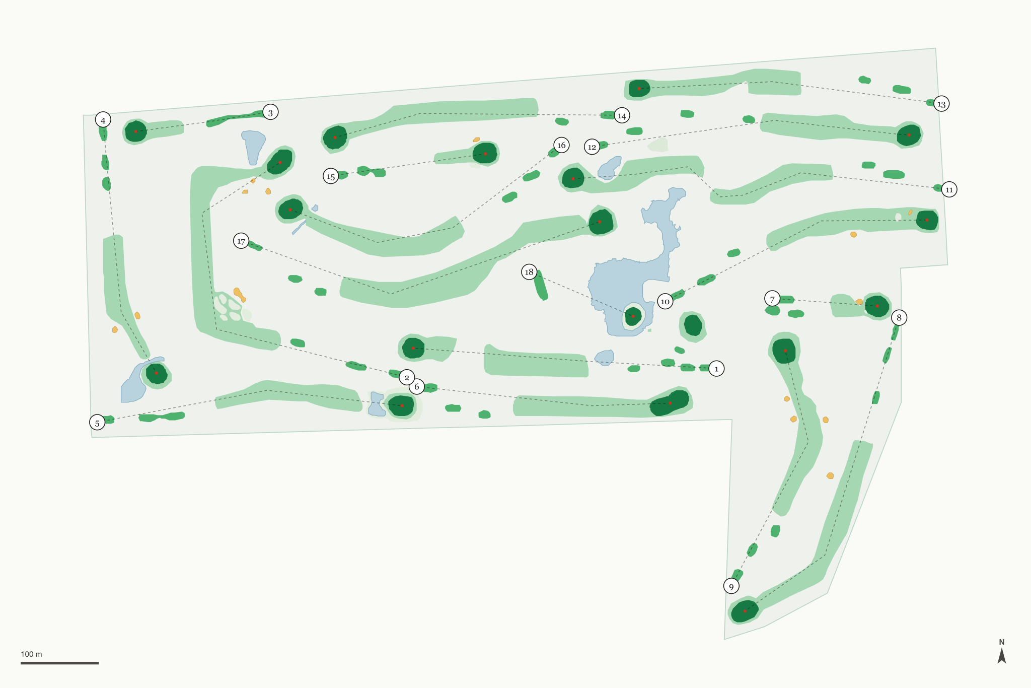 Map of Island Pine Golf Club