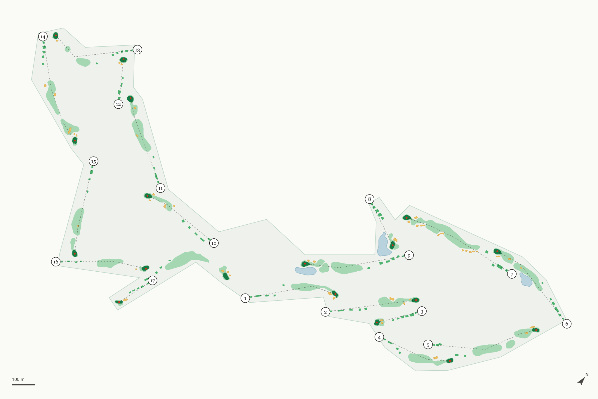 Map of Cross Creek Golf Club