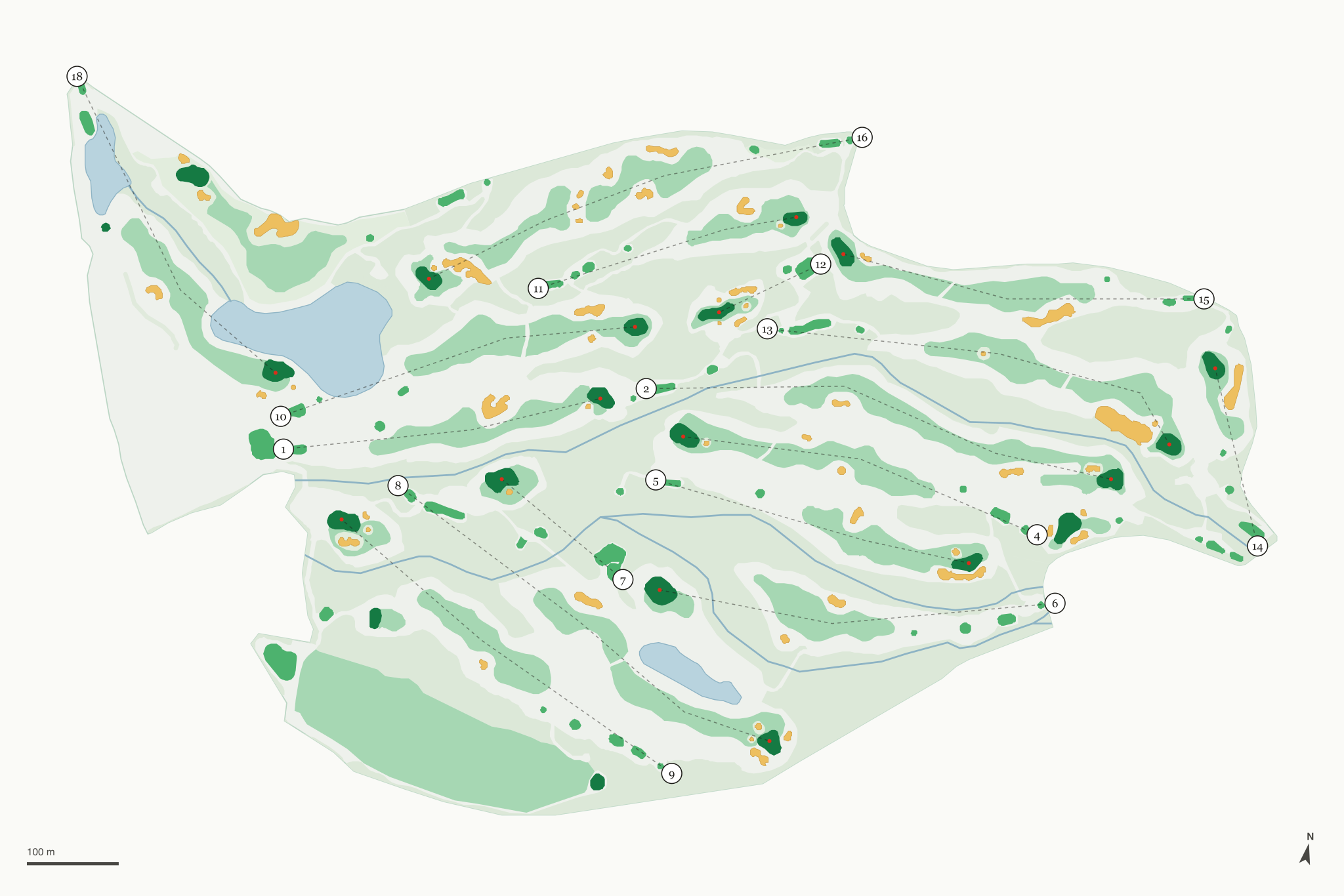 Map of Angeles National Golf Club